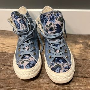 Blue floral converse